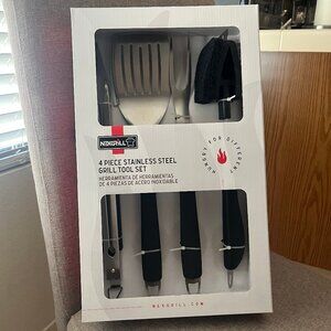Nexgrill 4 Piece Stainless Steel Grill Tool Set, New